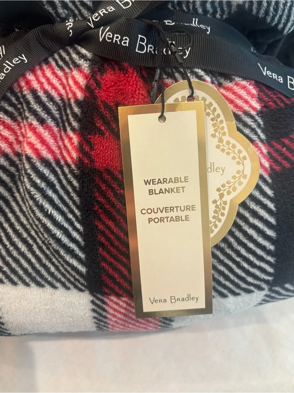 Vera Bradley Wearable Blanket Plaid Plush Throw Cozy NWT Gift
